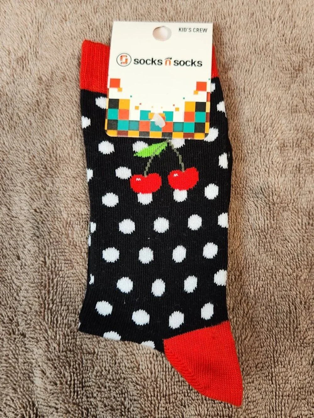 SOCKS N SOCKS - Five (5) Pairs Kids Crew Socks Colorful Fruity Fun Styles - NEW